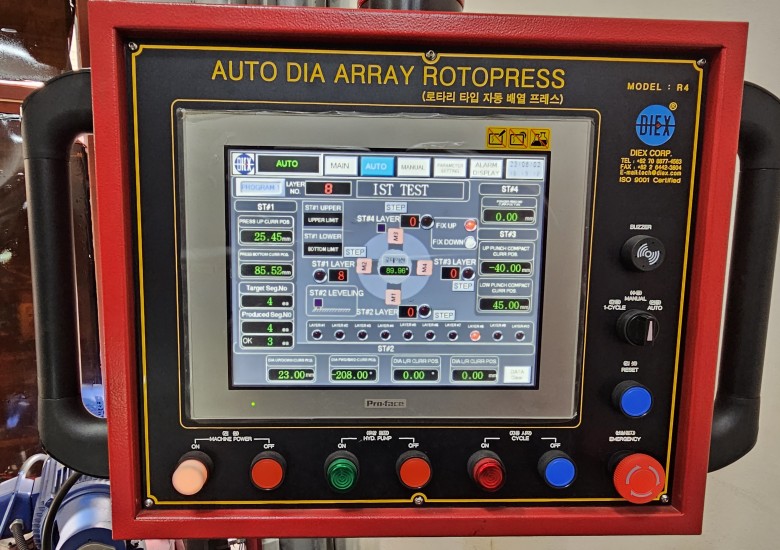 AUTO DIAMOND ARRAY ROTARY VOLUMETRIC COLD PRESS                          MODEL: R4